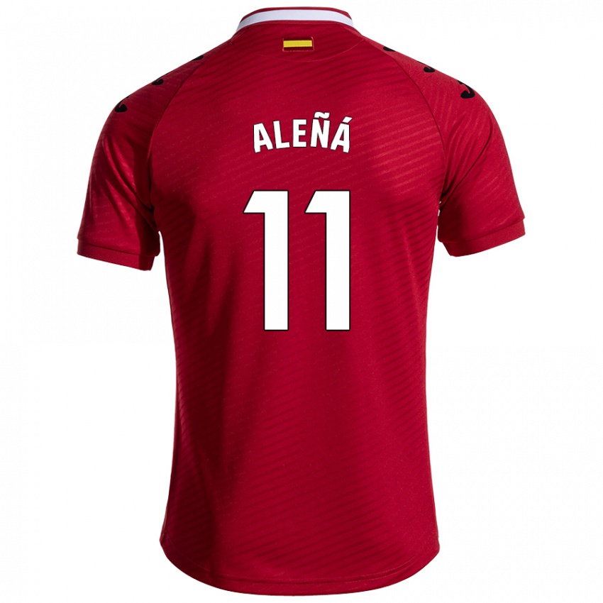 Criança Camisola Carles Aleñá #11 Vermelho Escuro Alternativa 2024/25 Camisa Brasil