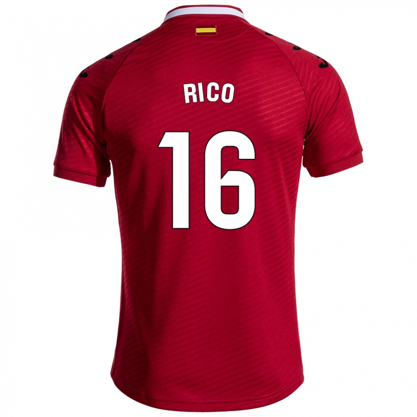 Criança Camisola Diego Rico #16 Vermelho Escuro Alternativa 2024/25 Camisa Brasil