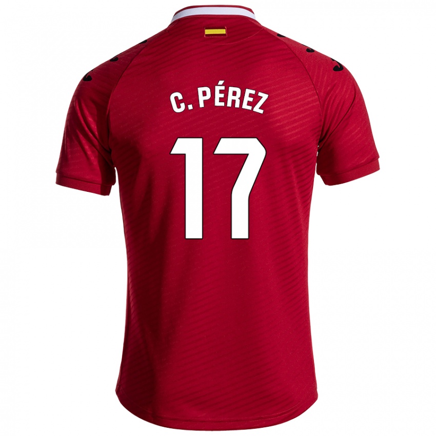 Criança Camisola Carles Pérez #17 Vermelho Escuro Alternativa 2024/25 Camisa Brasil