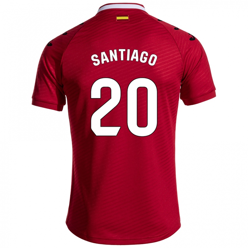 Criança Camisola Yellu Santiago #20 Vermelho Escuro Alternativa 2024/25 Camisa Brasil