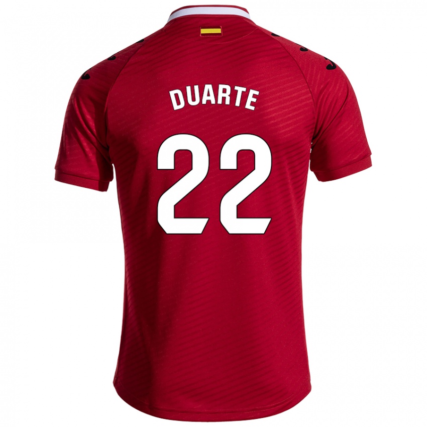 Criança Camisola Domingos Duarte #22 Vermelho Escuro Alternativa 2024/25 Camisa Brasil