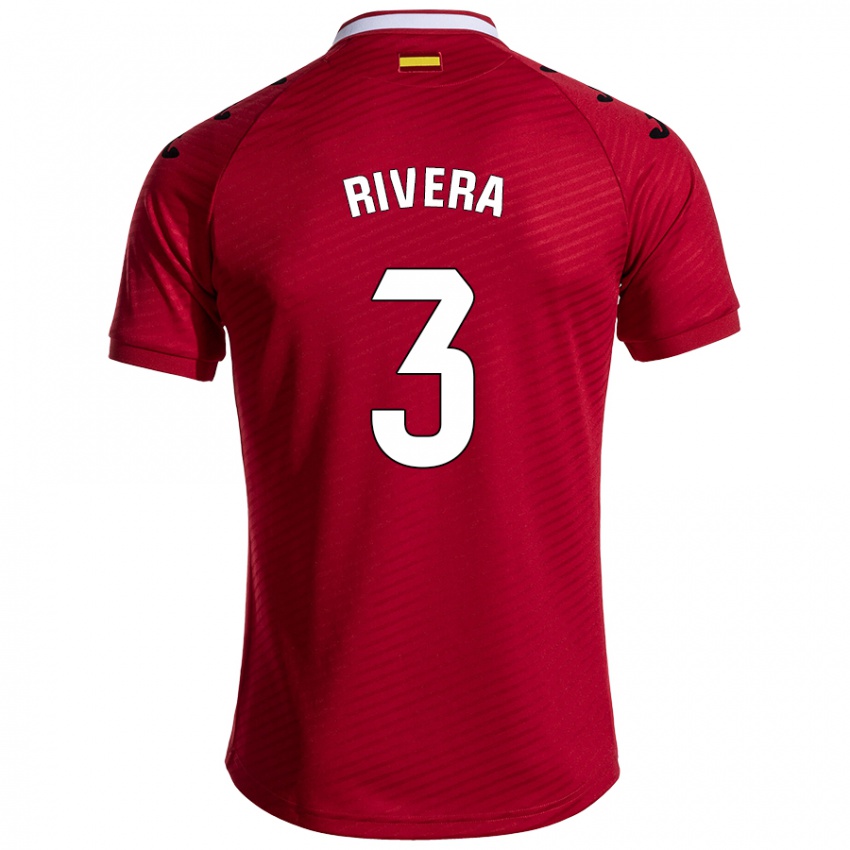 Criança Camisola Gorka Rivera #3 Vermelho Escuro Alternativa 2024/25 Camisa Brasil