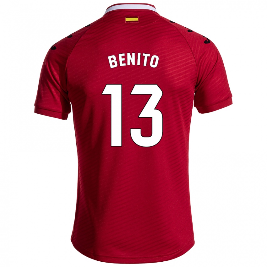 Criança Camisola Jorge Benito #13 Vermelho Escuro Alternativa 2024/25 Camisa Brasil