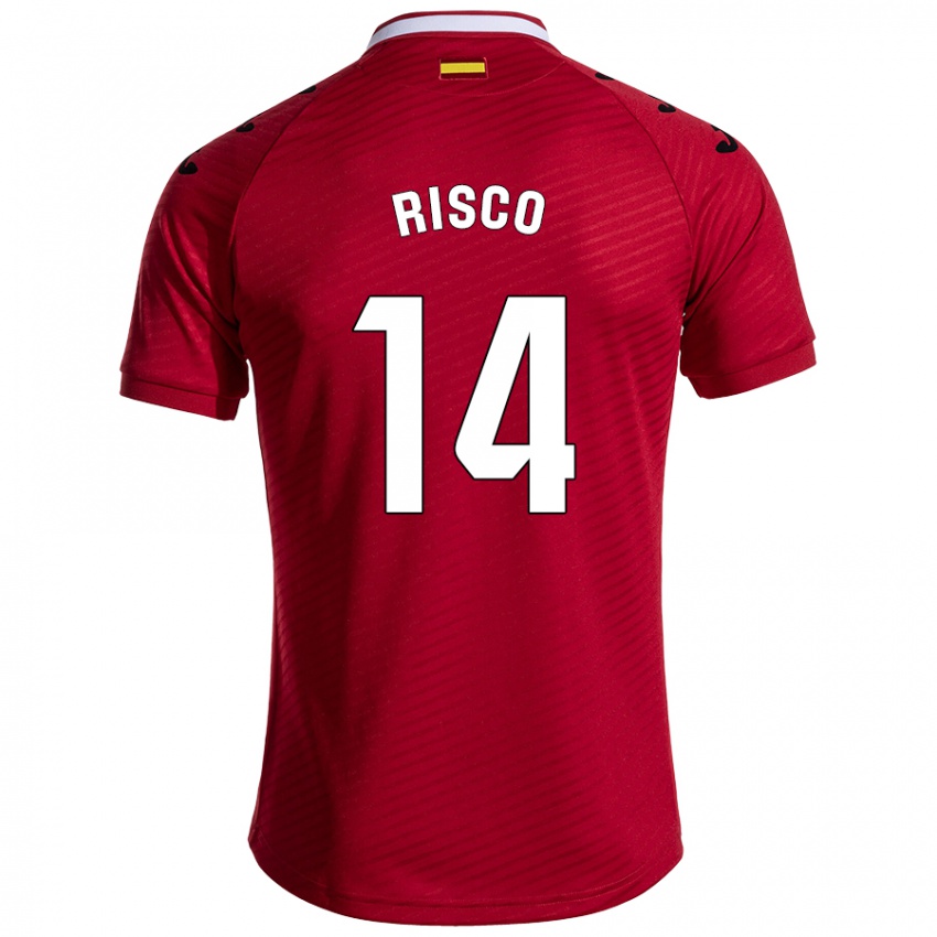 Criança Camisola Alberto Risco #14 Vermelho Escuro Alternativa 2024/25 Camisa Brasil