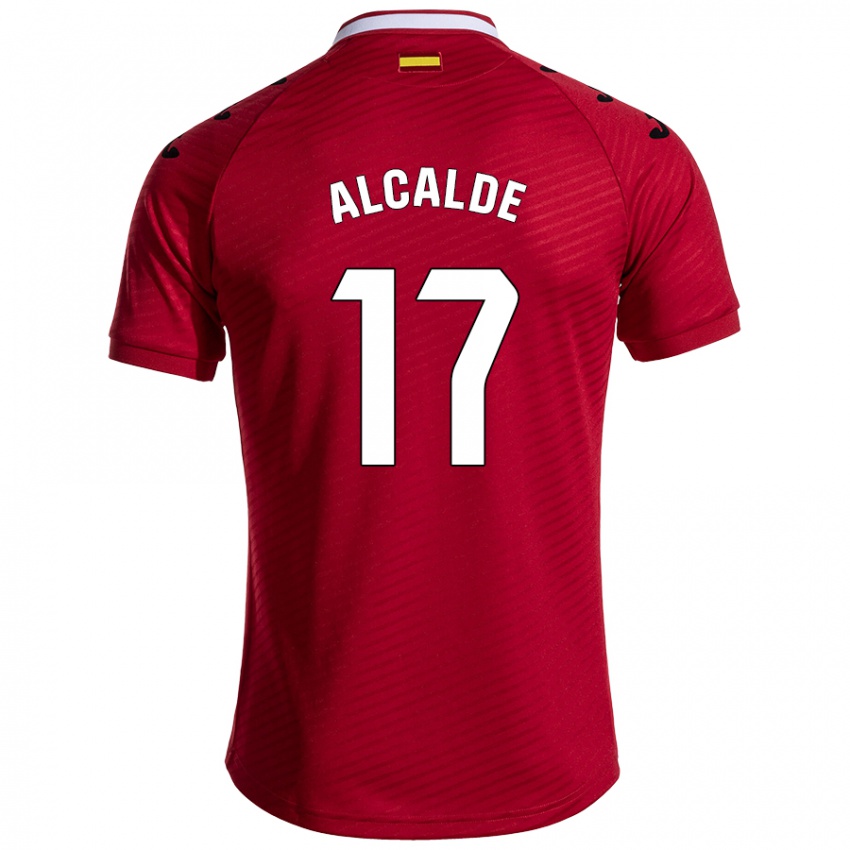 Criança Camisola Jacobo Alcalde #17 Vermelho Escuro Alternativa 2024/25 Camisa Brasil