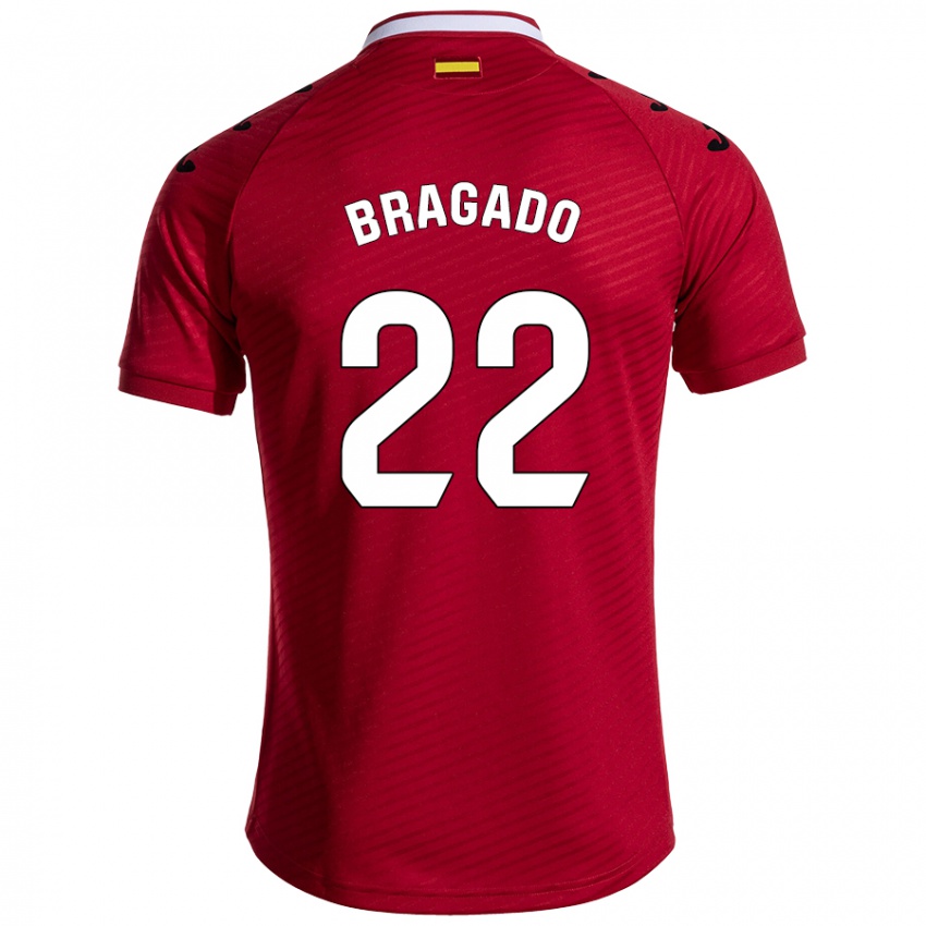 Criança Camisola Alonso Bragado #22 Vermelho Escuro Alternativa 2024/25 Camisa Brasil