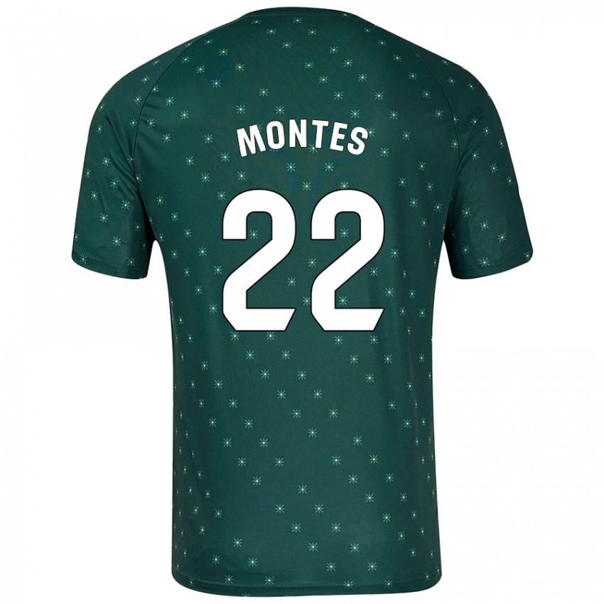 Criança Camisola César Montes #22 Verde Escuro Alternativa 2024/25 Camisa Brasil