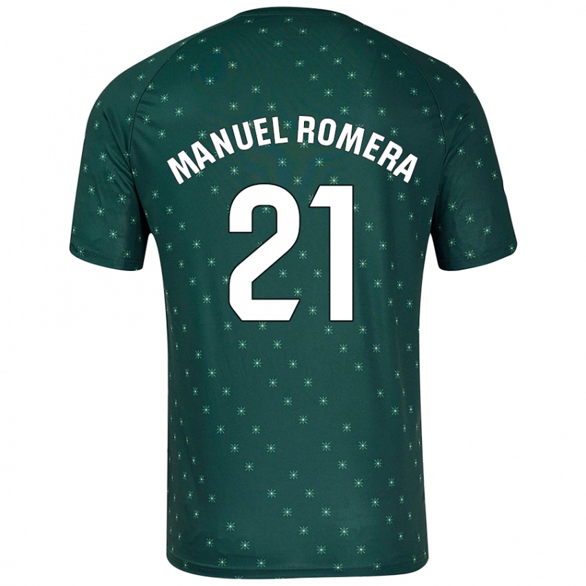 Criança Camisola José Manuel Romera #21 Verde Escuro Alternativa 2024/25 Camisa Brasil