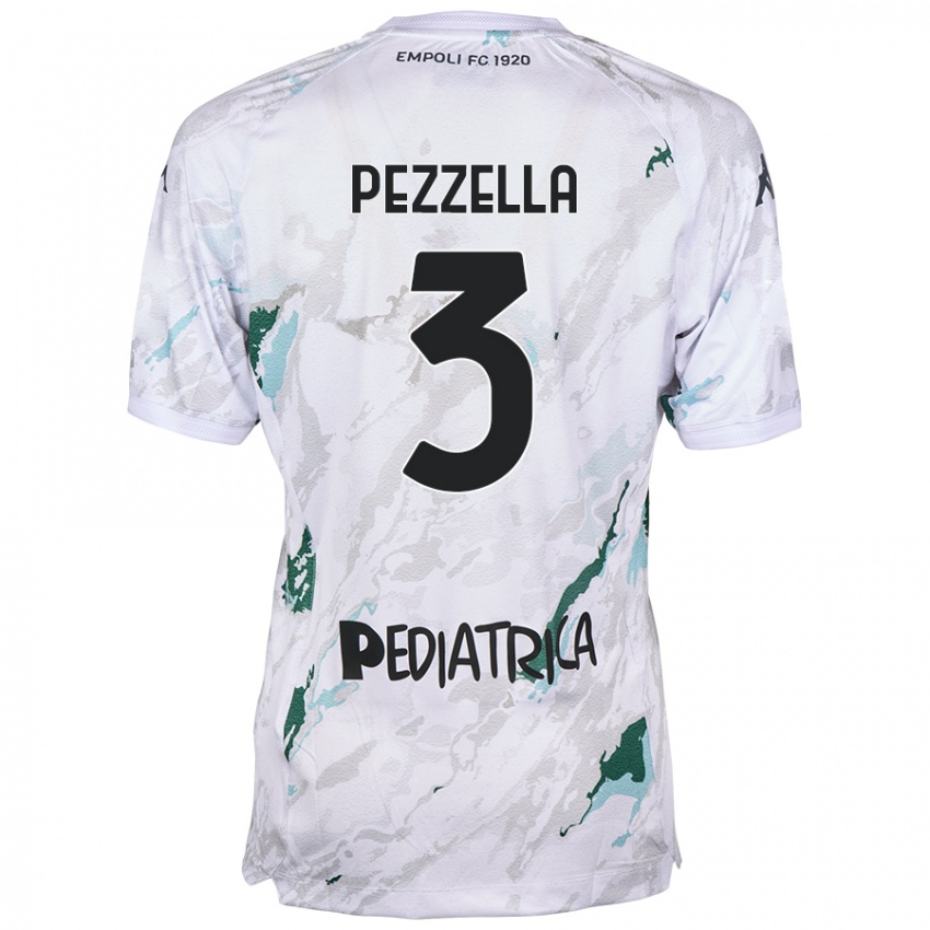 Criança Camisola Giuseppe Pezzella #3 Cinzento Alternativa 2024/25 Camisa Brasil