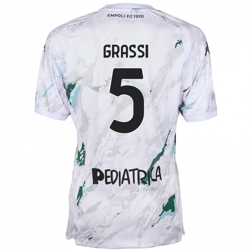 Criança Camisola Alberto Grassi #5 Cinzento Alternativa 2024/25 Camisa Brasil