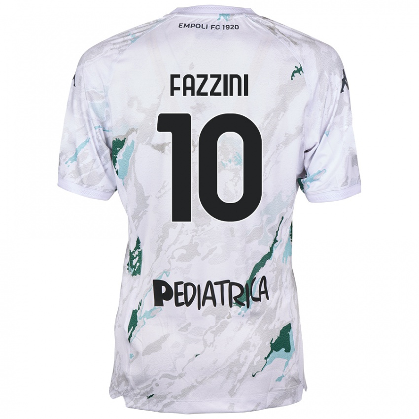 Criança Camisola Jacopo Fazzini #10 Cinzento Alternativa 2024/25 Camisa Brasil