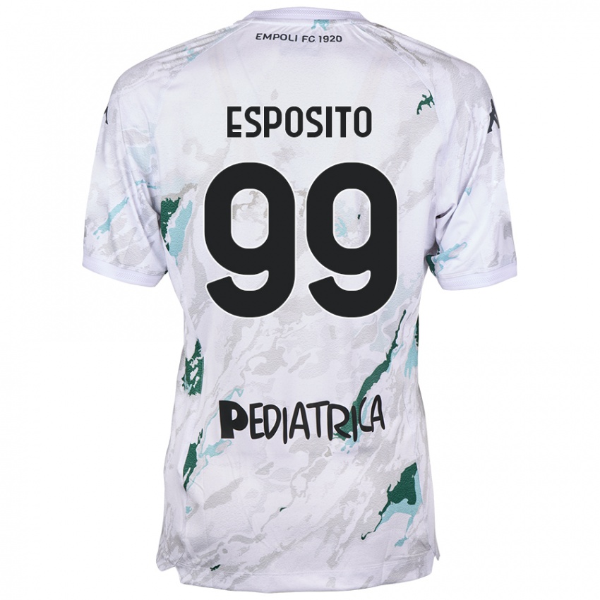 Criança Camisola Sebastiano Esposito #99 Cinzento Alternativa 2024/25 Camisa Brasil