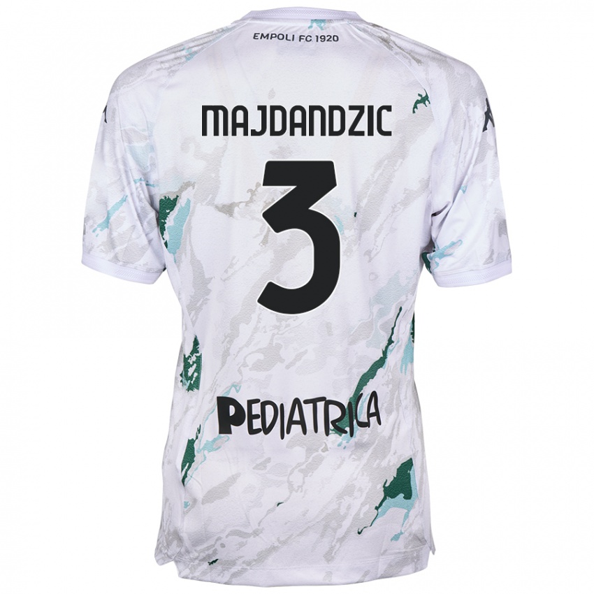 Criança Camisola Patrik Majdandzic #3 Cinzento Alternativa 2024/25 Camisa Brasil