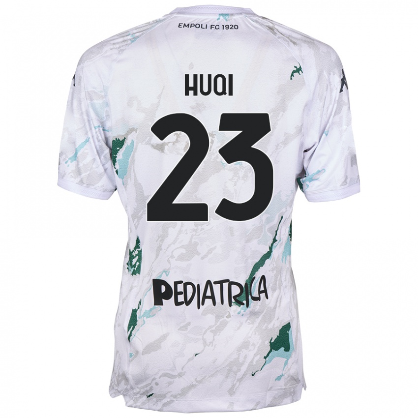 Criança Camisola Mattia Huqi #23 Cinzento Alternativa 2024/25 Camisa Brasil