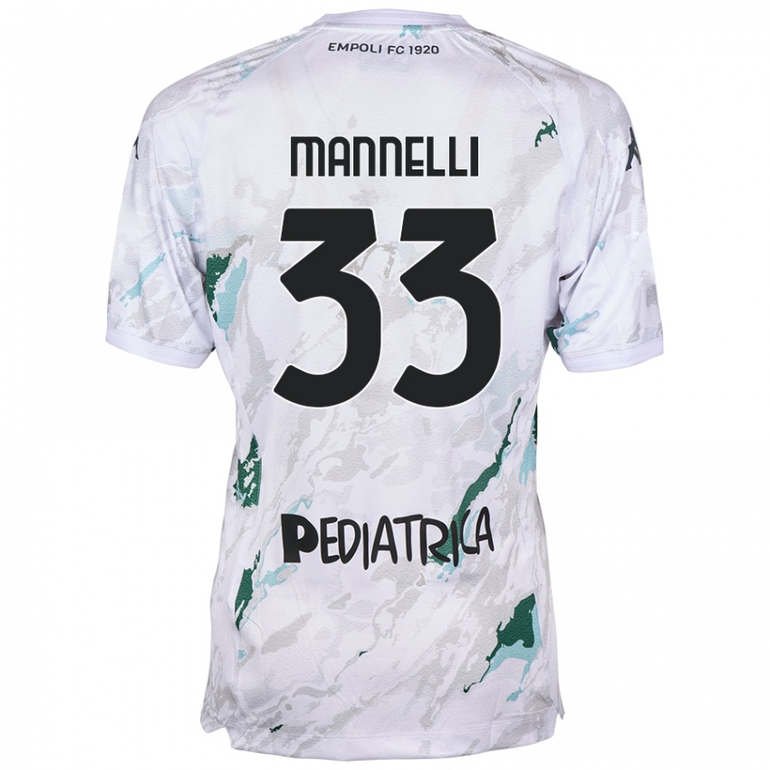 Criança Camisola Matteo Mannelli #33 Cinzento Alternativa 2024/25 Camisa Brasil