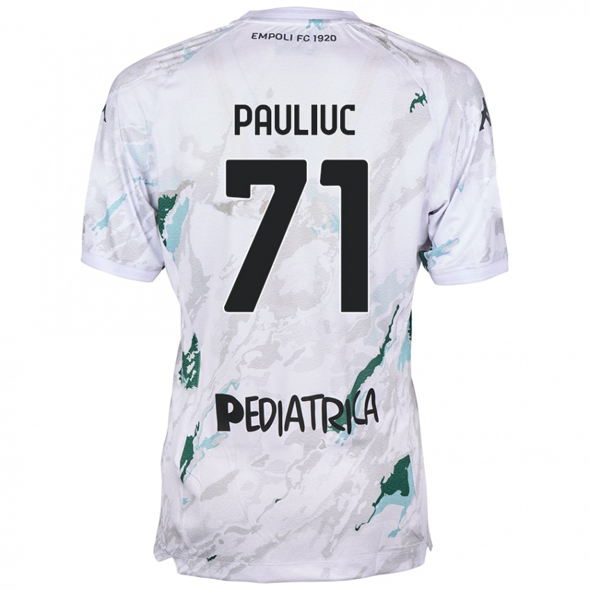 Criança Camisola Nicolò Pauliuc #71 Cinzento Alternativa 2024/25 Camisa Brasil