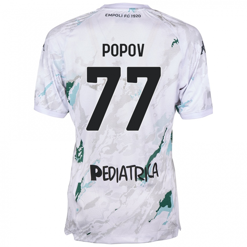 Criança Camisola Bogdan Popov #77 Cinzento Alternativa 2024/25 Camisa Brasil