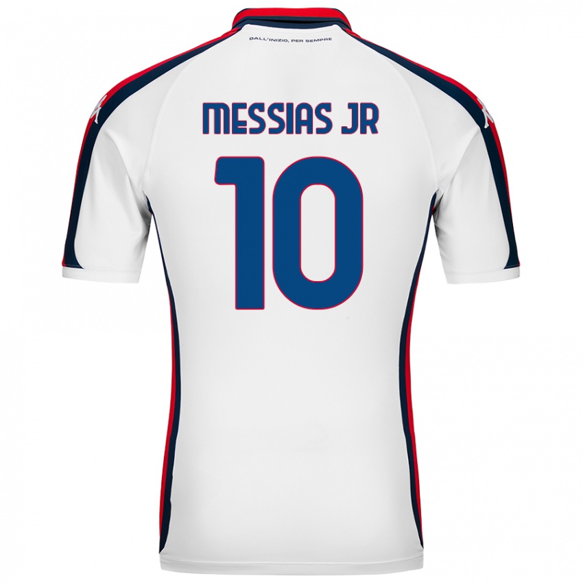 Criança Camisola Junior Messias #10 Branco Alternativa 2024/25 Camisa Brasil