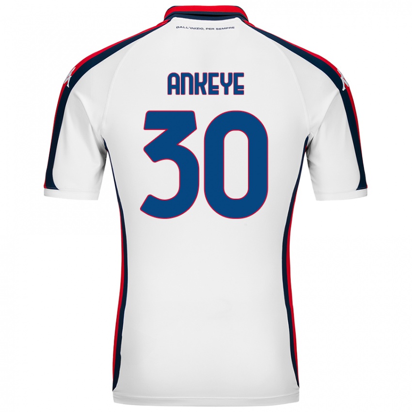 Criança Camisola David Ankeye #30 Branco Alternativa 2024/25 Camisa Brasil