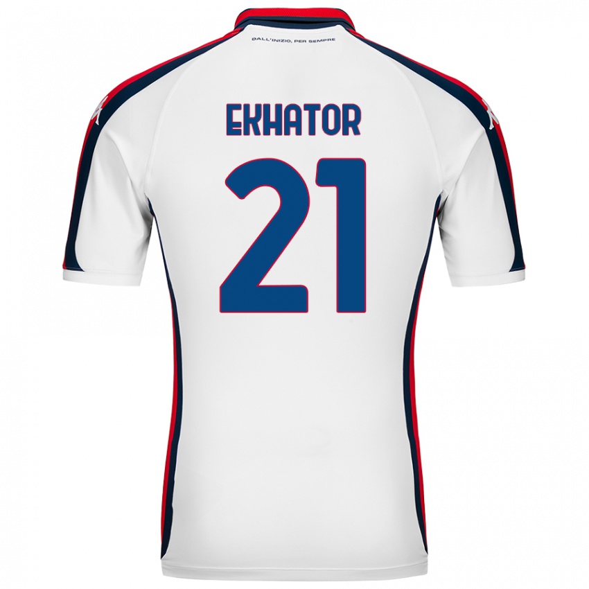 Criança Camisola Jeff Ekhator #21 Branco Alternativa 2024/25 Camisa Brasil