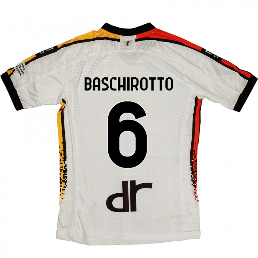 Criança Camisola Federico Baschirotto #6 Preto Branco Alternativa 2024/25 Camisa Brasil