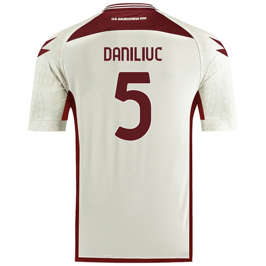 Criança Camisola Flavius Daniliuc #5 Cor Do Creme Alternativa 2024/25 Camisa Brasil