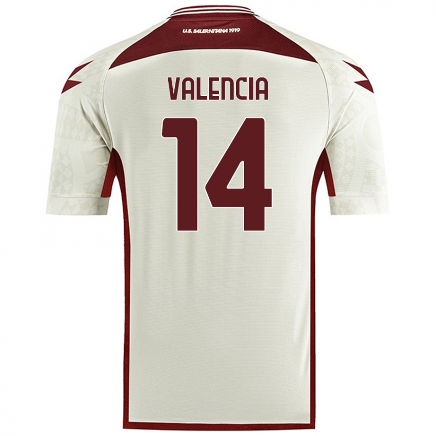 Criança Camisola Diego Valencia #14 Cor Do Creme Alternativa 2024/25 Camisa Brasil