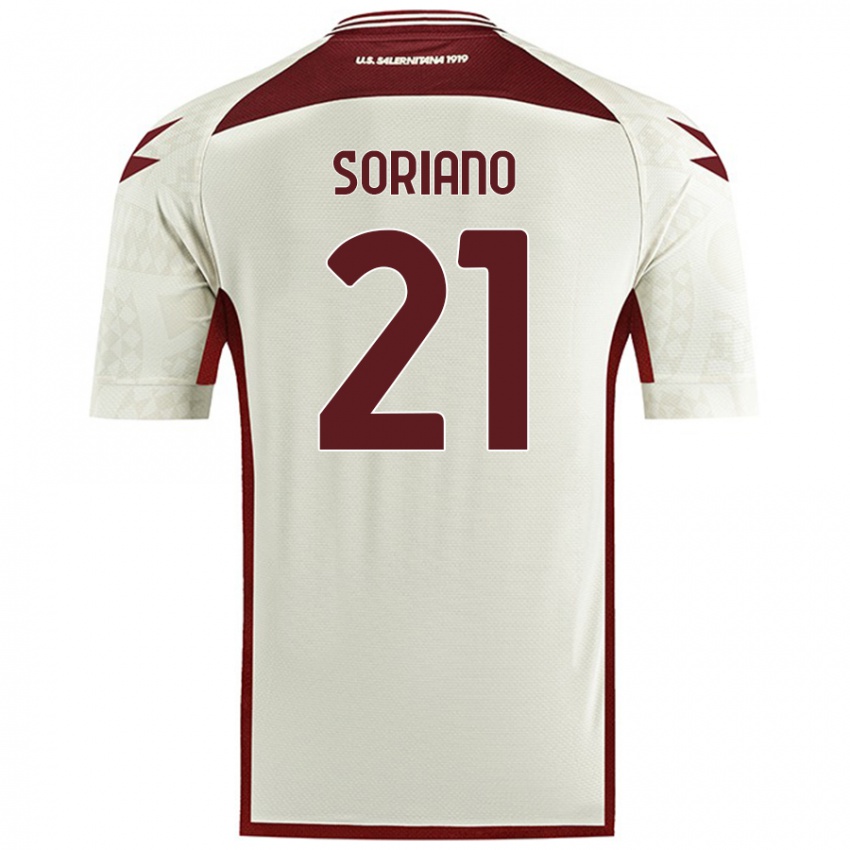 Criança Camisola Roberto Soriano #21 Cor Do Creme Alternativa 2024/25 Camisa Brasil