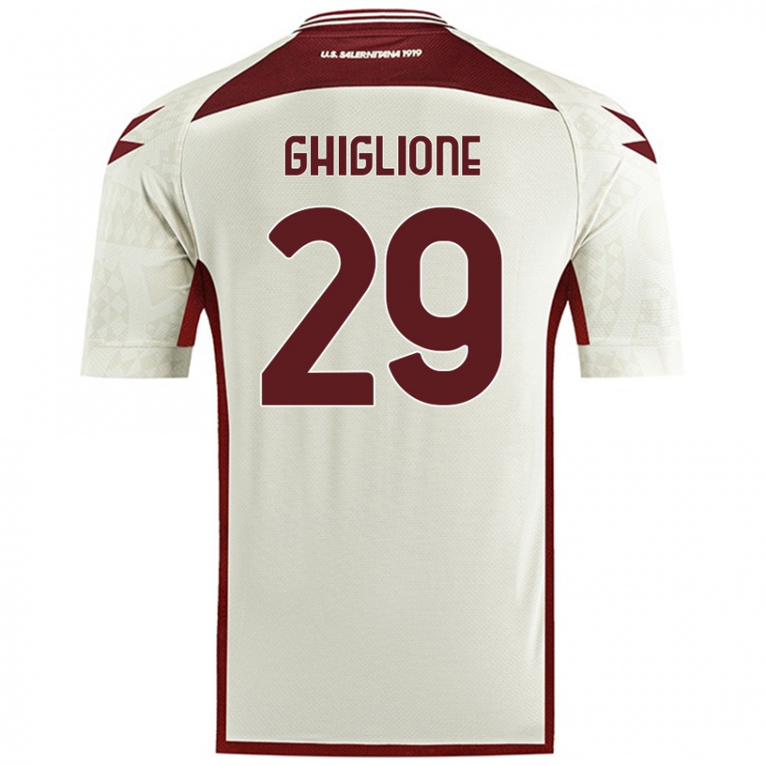 Criança Camisola Paolo Ghiglione #29 Cor Do Creme Alternativa 2024/25 Camisa Brasil