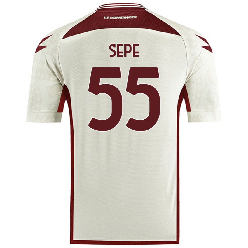 Criança Camisola Luigi Sepe #55 Cor Do Creme Alternativa 2024/25 Camisa Brasil