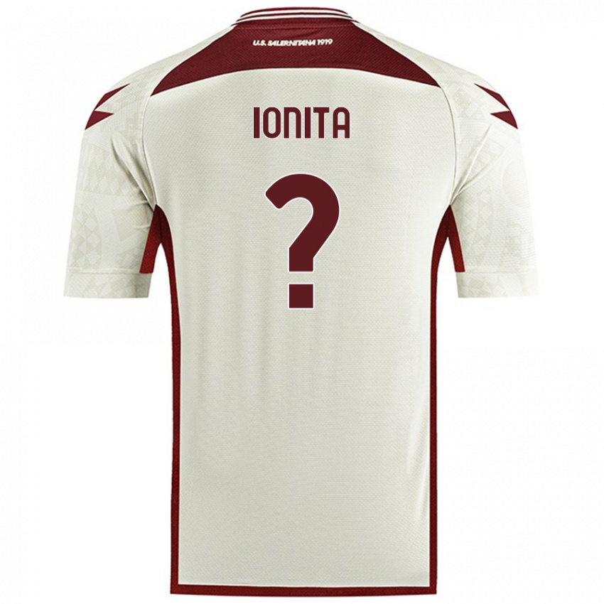 Criança Camisola Ștefan Ioniță #0 Cor Do Creme Alternativa 2024/25 Camisa Brasil