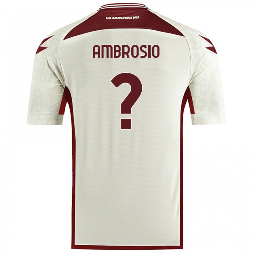 Criança Camisola Alfonso Ambrosio #0 Cor Do Creme Alternativa 2024/25 Camisa Brasil