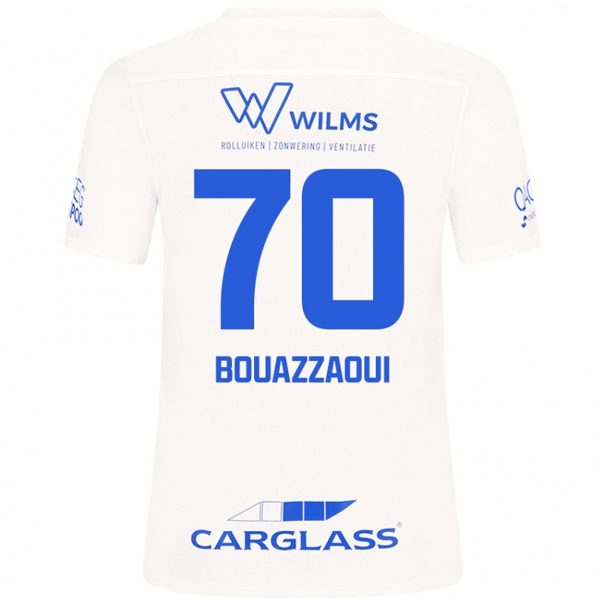 Criança Camisola Ilyas Bouazzaoui #70 Branco Alternativa 2024/25 Camisa Brasil