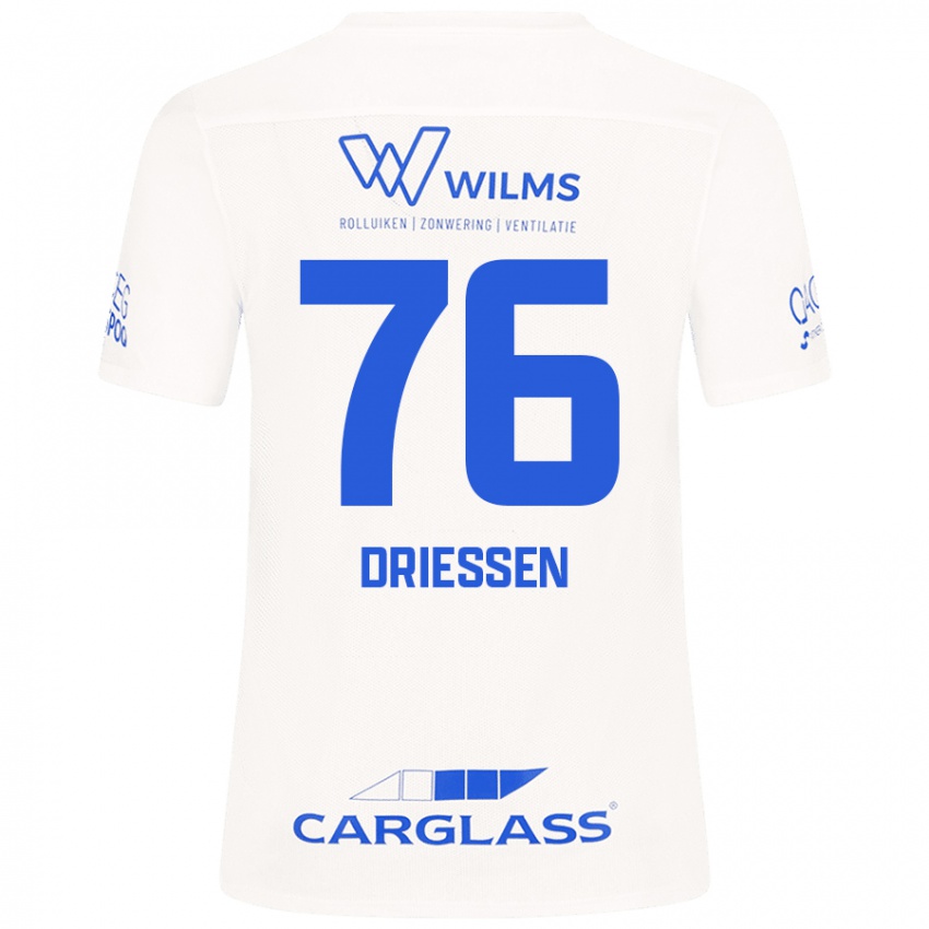 Criança Camisola Jelle Driessen #76 Branco Alternativa 2024/25 Camisa Brasil