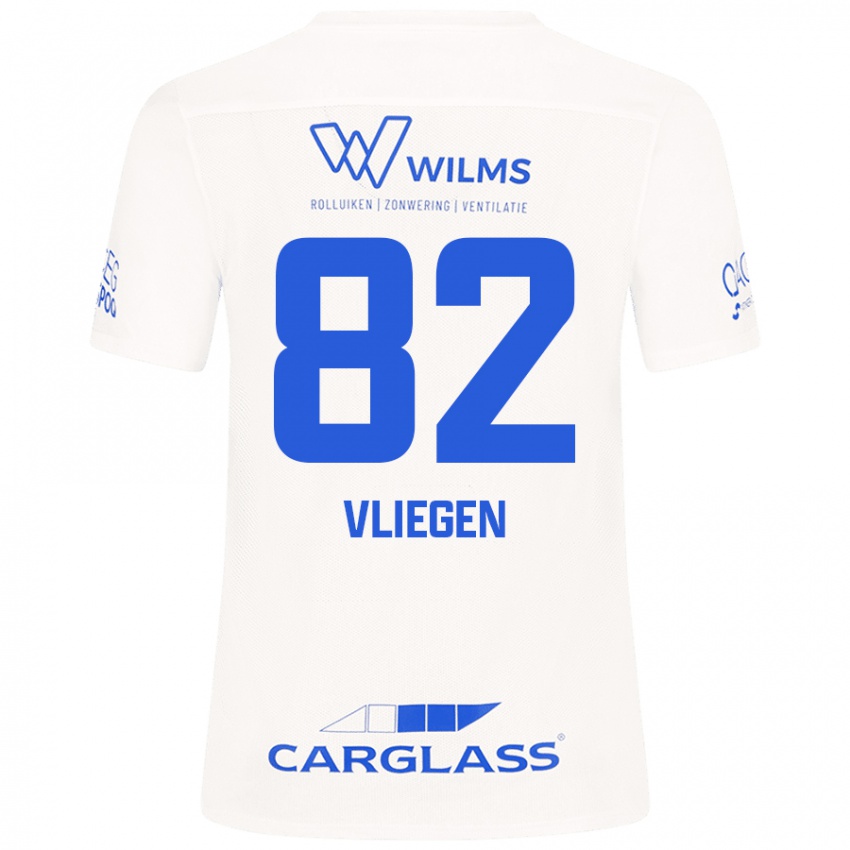 Criança Camisola Olivier Vliegen #82 Branco Alternativa 2024/25 Camisa Brasil