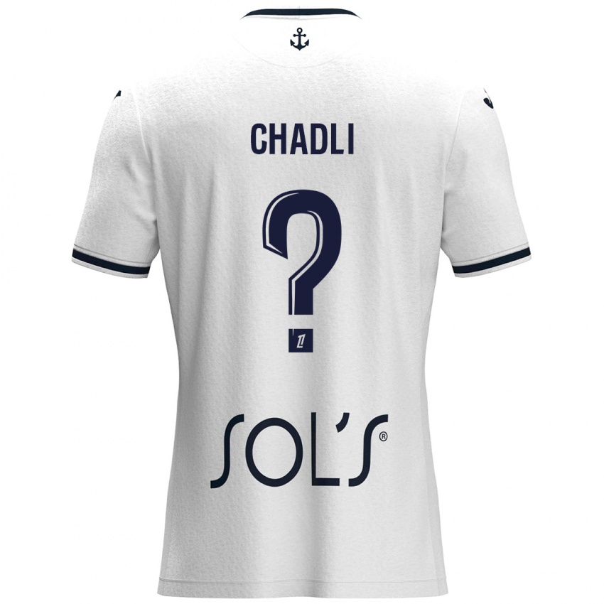 Criança Camisola Nassim Chadli #0 Azul Escuro Branco Alternativa 2024/25 Camisa Brasil