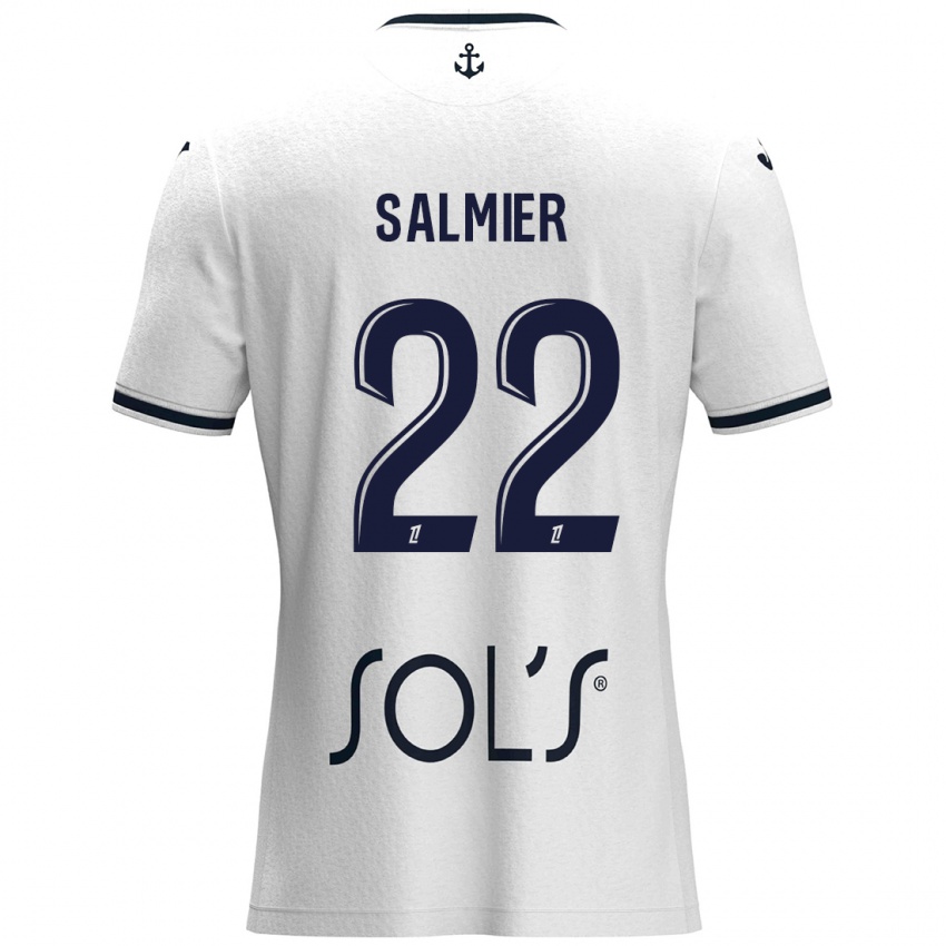 Criança Camisola Yoann Salmier #22 Azul Escuro Branco Alternativa 2024/25 Camisa Brasil