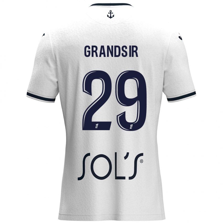 Criança Camisola Samuel Grandsir #29 Azul Escuro Branco Alternativa 2024/25 Camisa Brasil