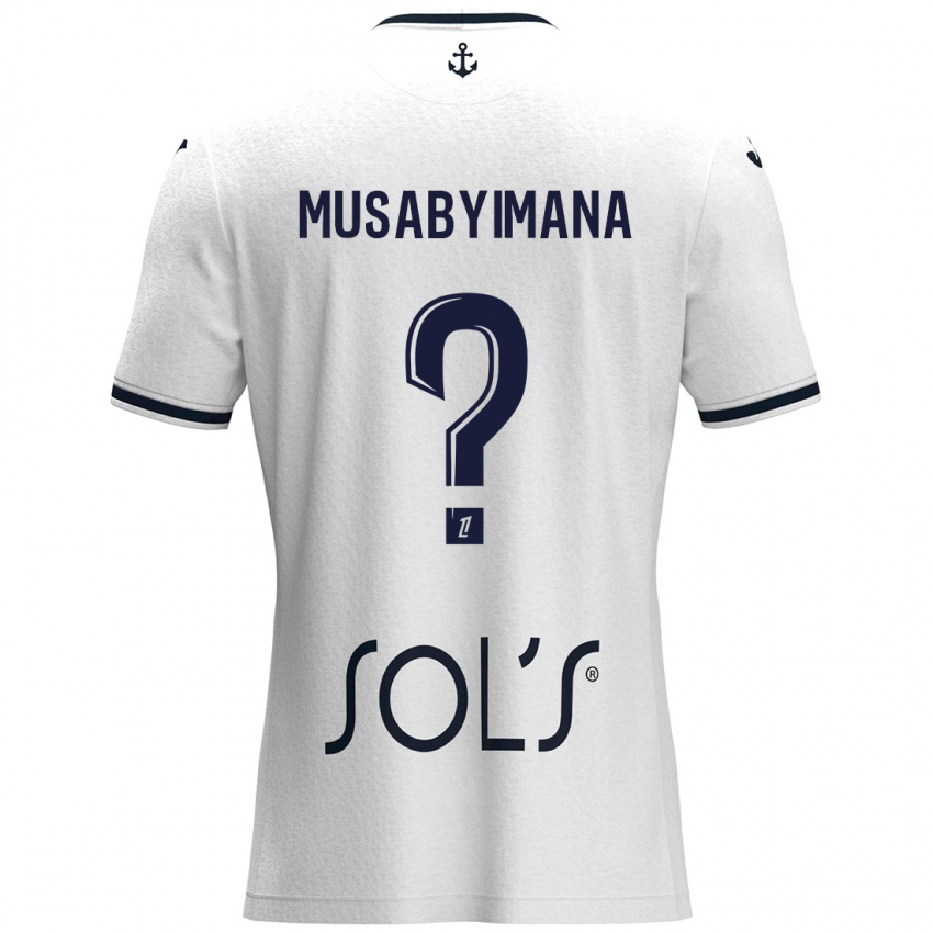 Criança Camisola Thierry Musabyimana #0 Azul Escuro Branco Alternativa 2024/25 Camisa Brasil