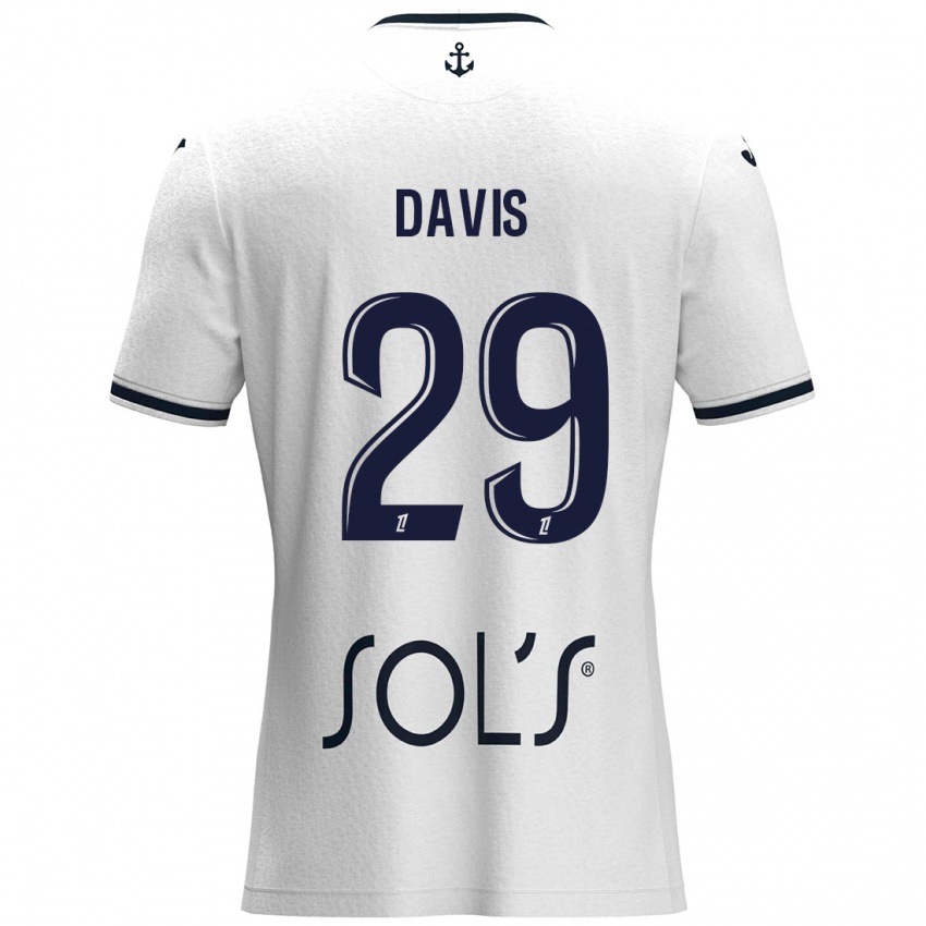 Criança Camisola Deja Davis #29 Azul Escuro Branco Alternativa 2024/25 Camisa Brasil