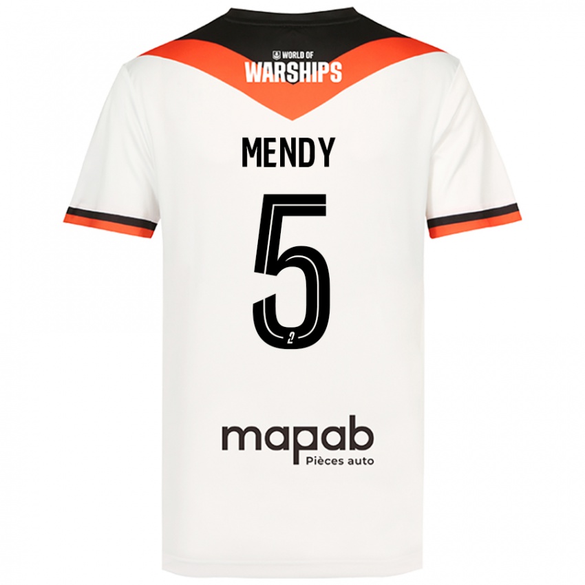 Criança Camisola Benjamin Mendy #5 Branco Alternativa 2024/25 Camisa Brasil