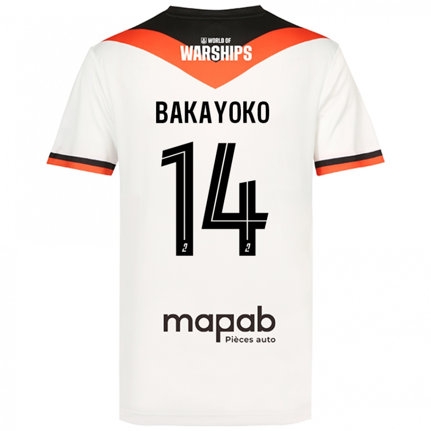 Criança Camisola Tiemoué Bakayoko #14 Branco Alternativa 2024/25 Camisa Brasil