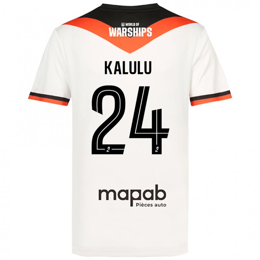 Criança Camisola Gédéon Kalulu #24 Branco Alternativa 2024/25 Camisa Brasil