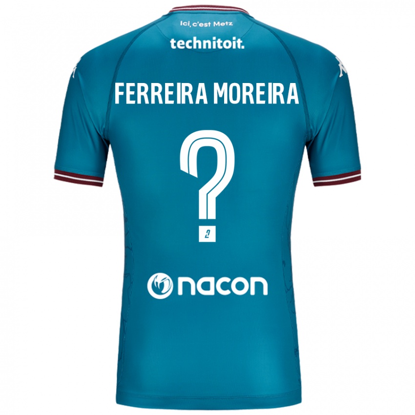 Criança Camisola Ruben Ferreira Moreira #0 Petrolo Bleu Alternativa 2024/25 Camisa Brasil