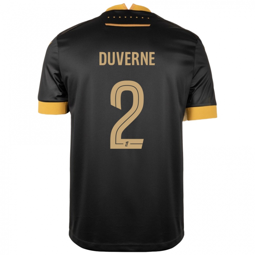 Criança Camisola Jean-Kévin Duverne #2 Castanho Preto Alternativa 2024/25 Camisa Brasil