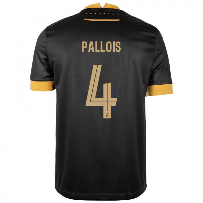 Criança Camisola Nicolas Pallois #4 Castanho Preto Alternativa 2024/25 Camisa Brasil