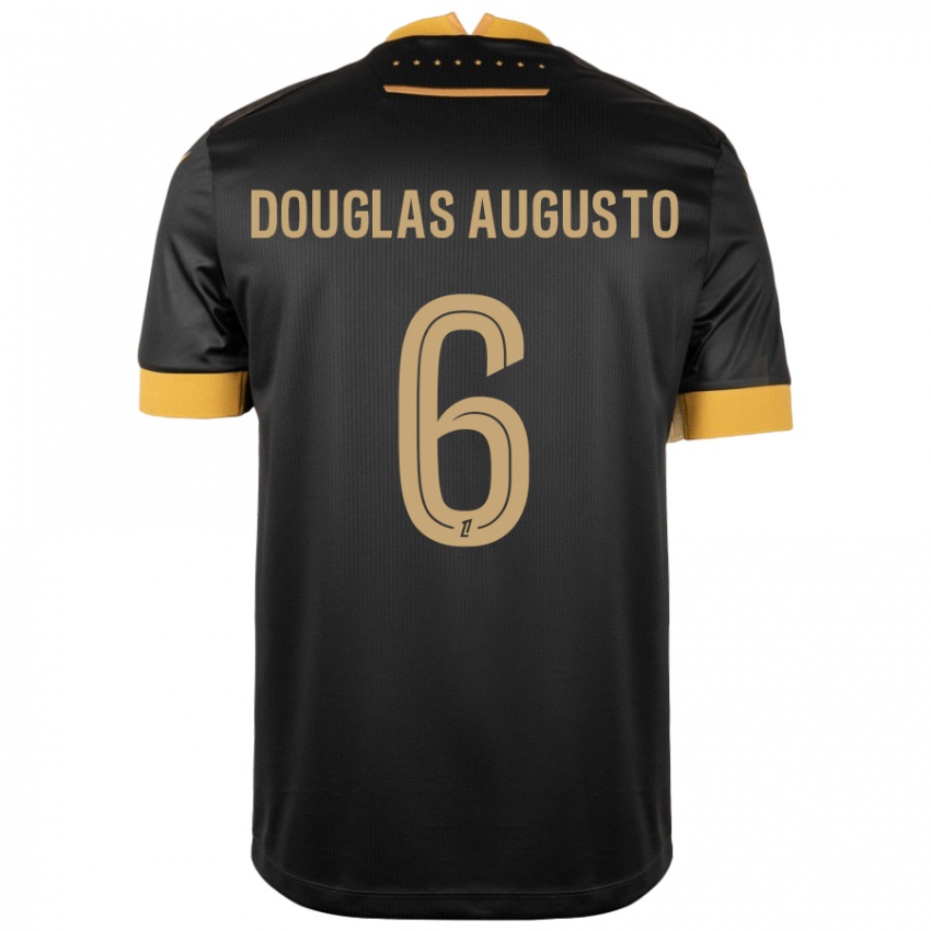 Criança Camisola Douglas Augusto #6 Castanho Preto Alternativa 2024/25 Camisa Brasil