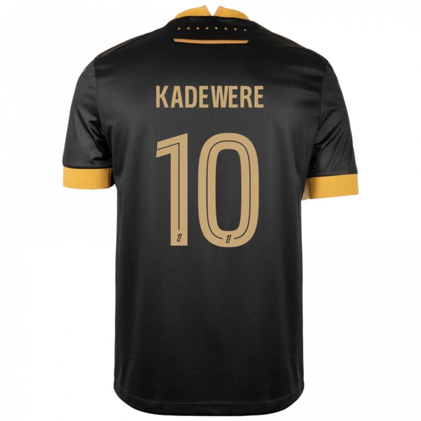 Criança Camisola Tino Kadewere #10 Castanho Preto Alternativa 2024/25 Camisa Brasil