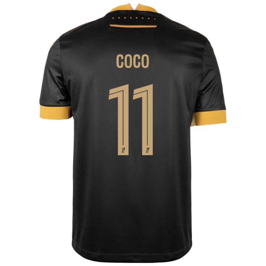 Criança Camisola Marcus Coco #11 Castanho Preto Alternativa 2024/25 Camisa Brasil