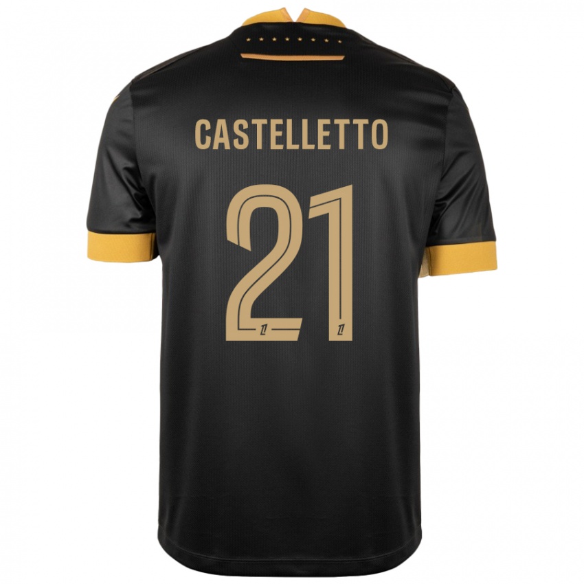 Criança Camisola Jean-Charles Castelletto #21 Castanho Preto Alternativa 2024/25 Camisa Brasil